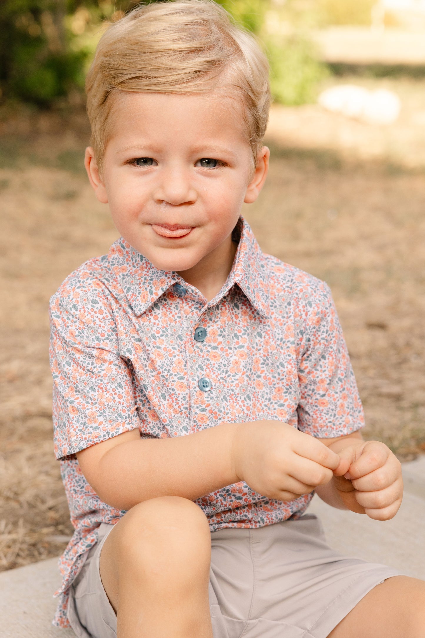 Logan Floral Boys' Polo (FINAL SALE)