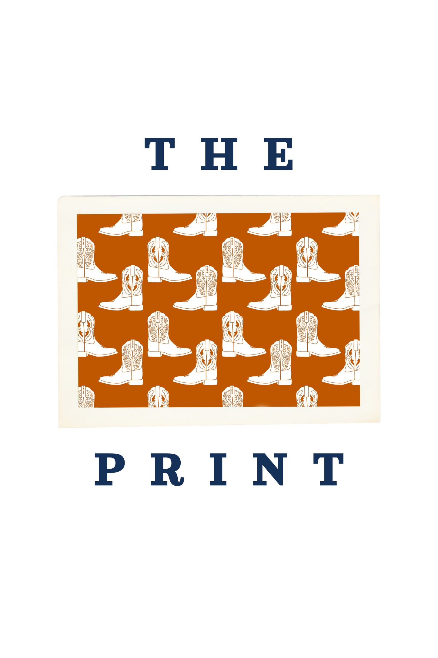 Orange and White Boots Men's Polo